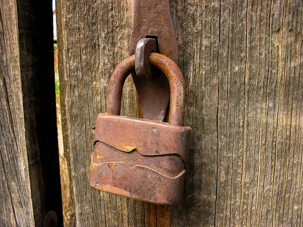 Porta com bloqueio . — Fotografia de Stock