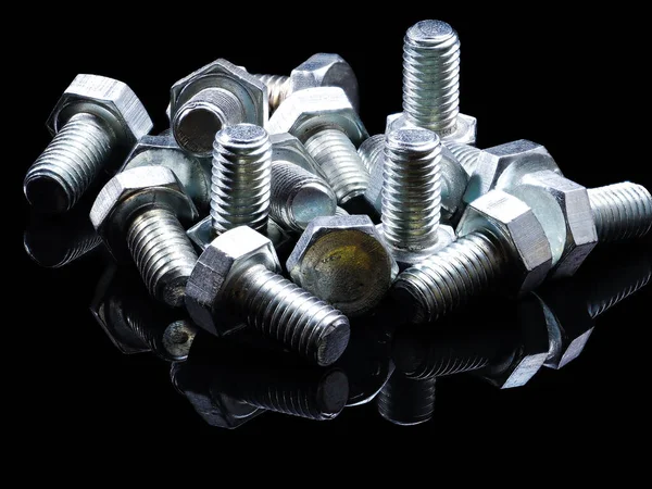 Screws Nuts Different Types Threads — Stock Photo, Image
