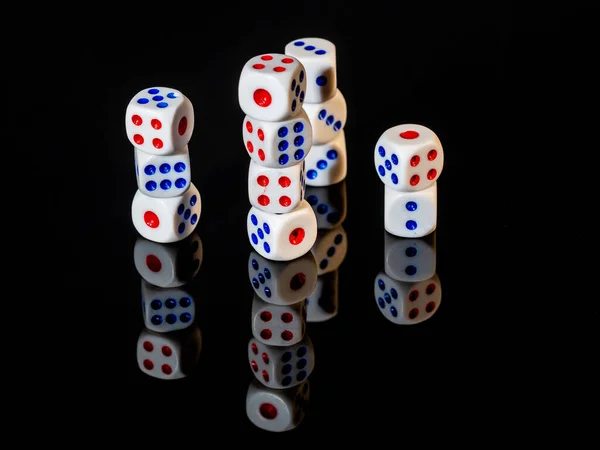 Jeu Dés Mode Poker Qui Joue Avec Des Dés — Photo