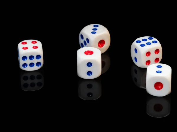Jogo Dados Modo Poker Que Jogado Com Dados — Fotografia de Stock