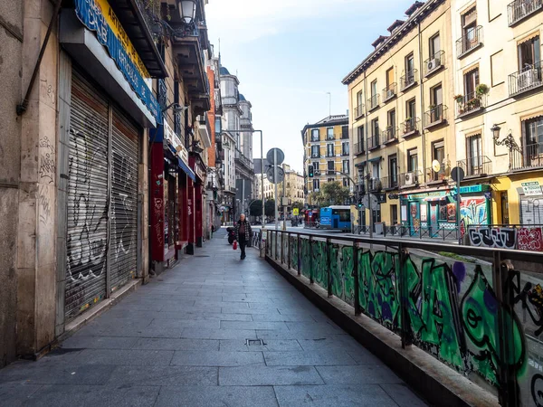 Madrid España Marzo 2020 Estado Alarma España Sobre Covid Las — Foto de Stock