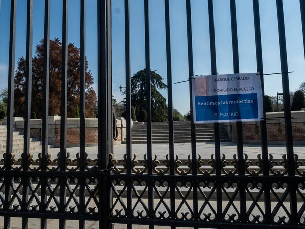 Madrid Spanien März 2020 Alarmzustand Spanien Wegen Des Covid Die — Stockfoto