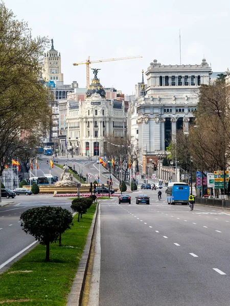 Madrid España Marzo 2020 Estado Alarma España Sobre Covid Las —  Fotos de Stock