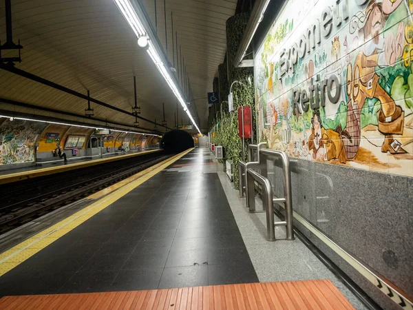 Madrid Espanha Março 2020 Estado Alerta Espanha Sobre Covid Ruas — Fotografia de Stock