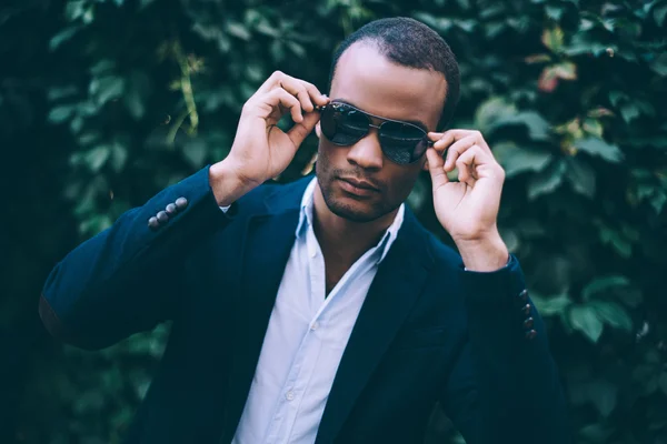 African man in glasses — Stock Photo, Image