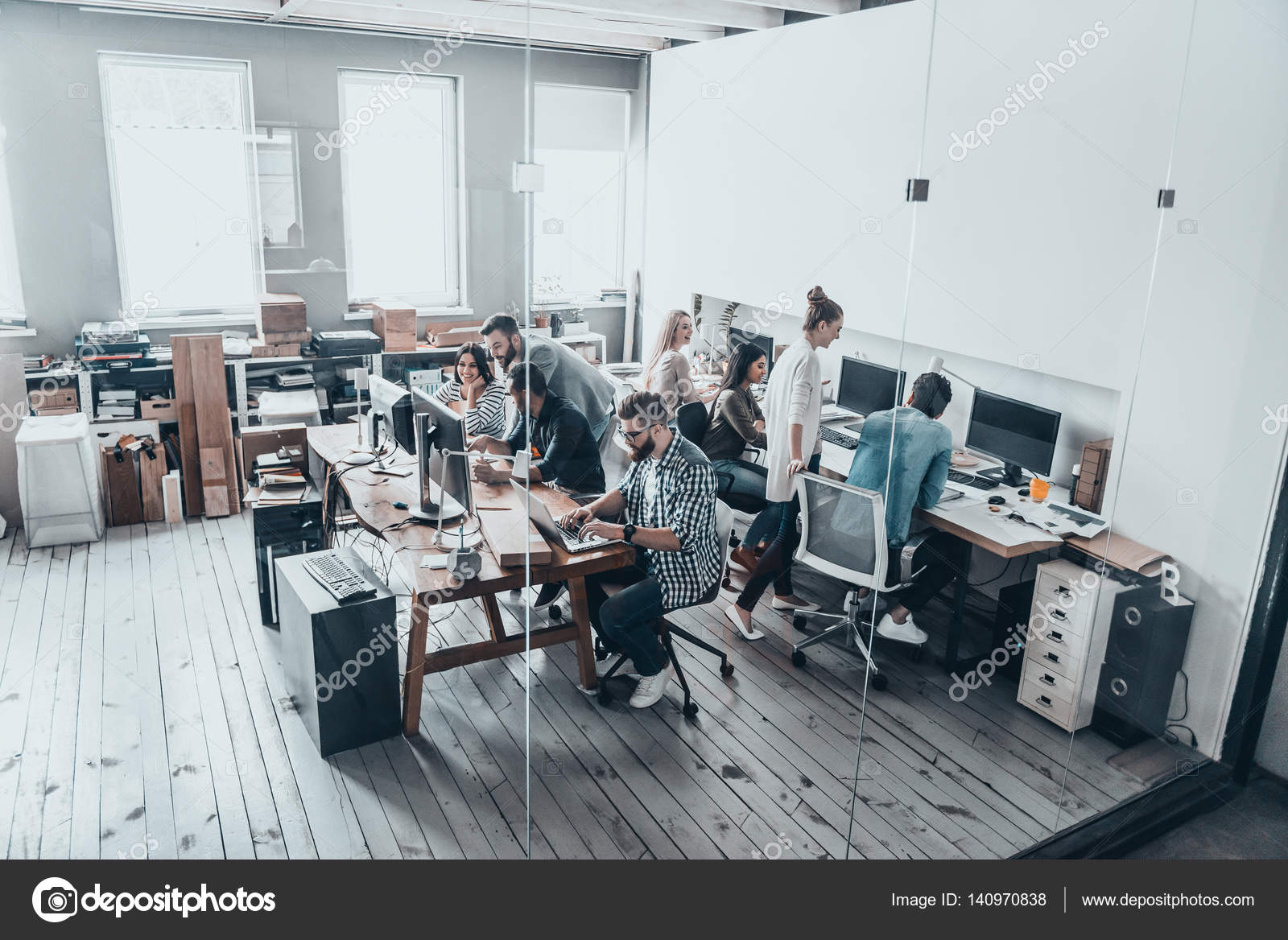 Business Relay Race IN Office Stock Photos