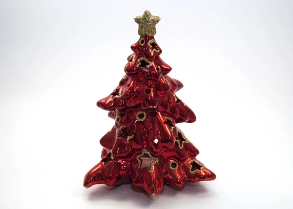 Altın yıldızlı Noel ağacı