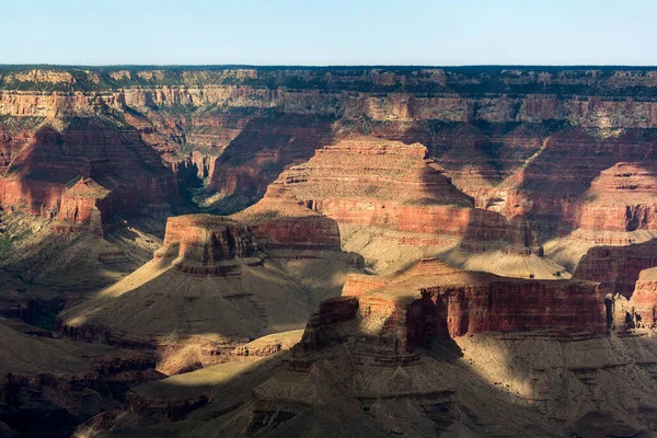 Raios Sol Aquecendo Belas Rochas Grand Canyon — Fotografia de Stock