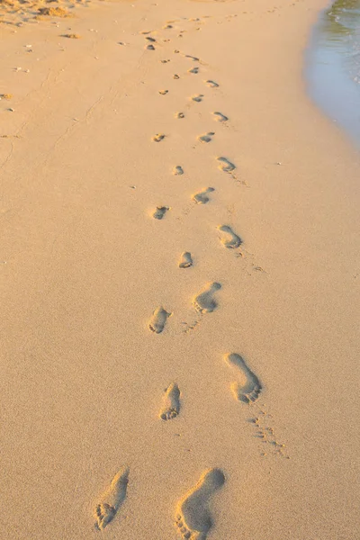 Set of Footprints in the Sand on Hawaii Beach — Stock Photo, Image