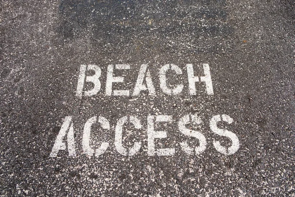 Παραλία σύμβολο πρόσβασης σε Χαβάης νησί Oahu — Φωτογραφία Αρχείου