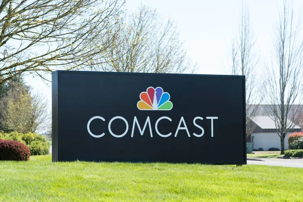 Comcast gren underteckna Eugene Oregon — Stockfoto