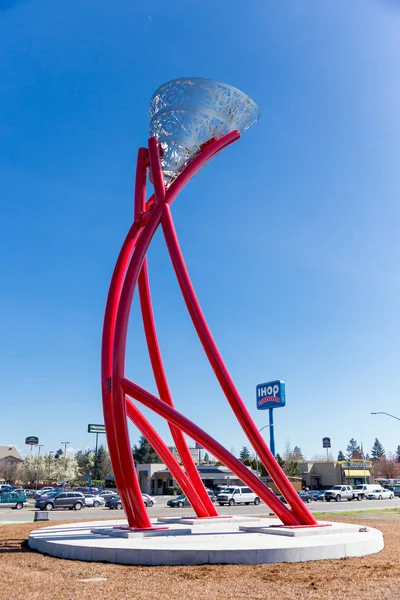 Springfield Flame Steel Statue Art — Stock Photo, Image