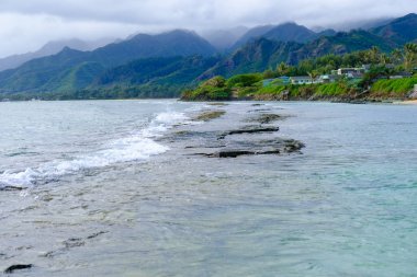 Laie Beach Oahu Hawaii clipart
