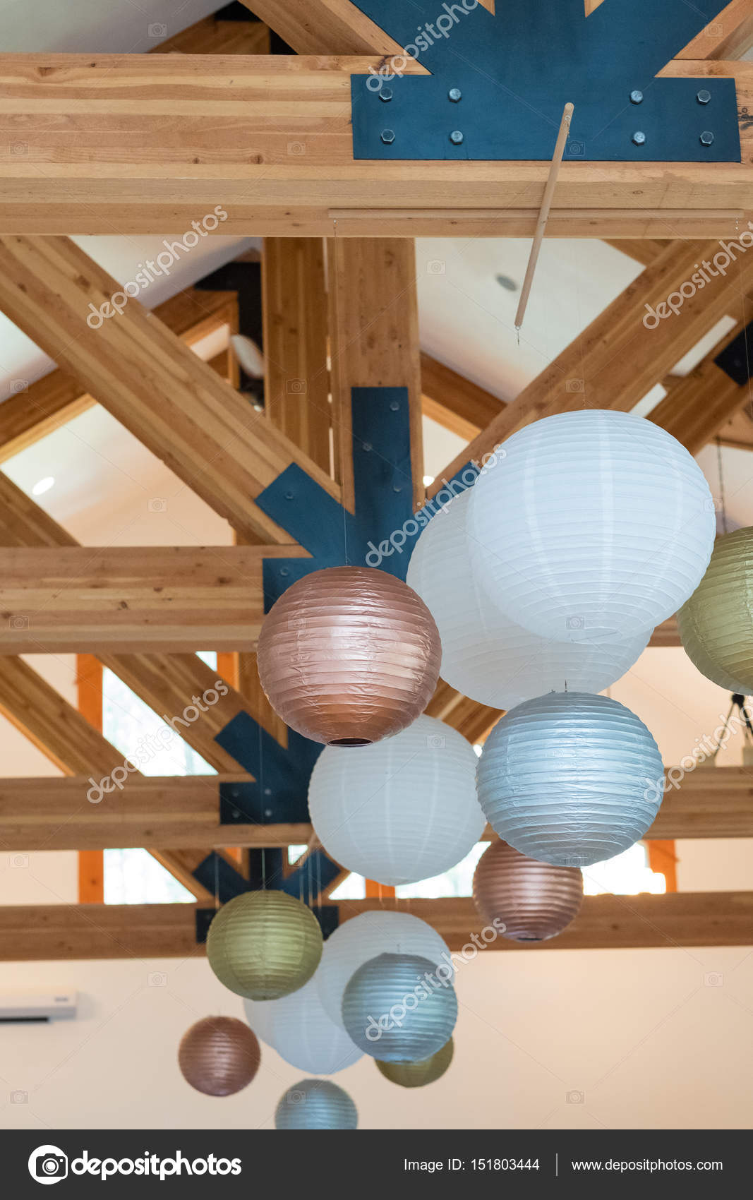 Paper Lantern Wedding Reception Decor Stock Photo C Joshuarainey