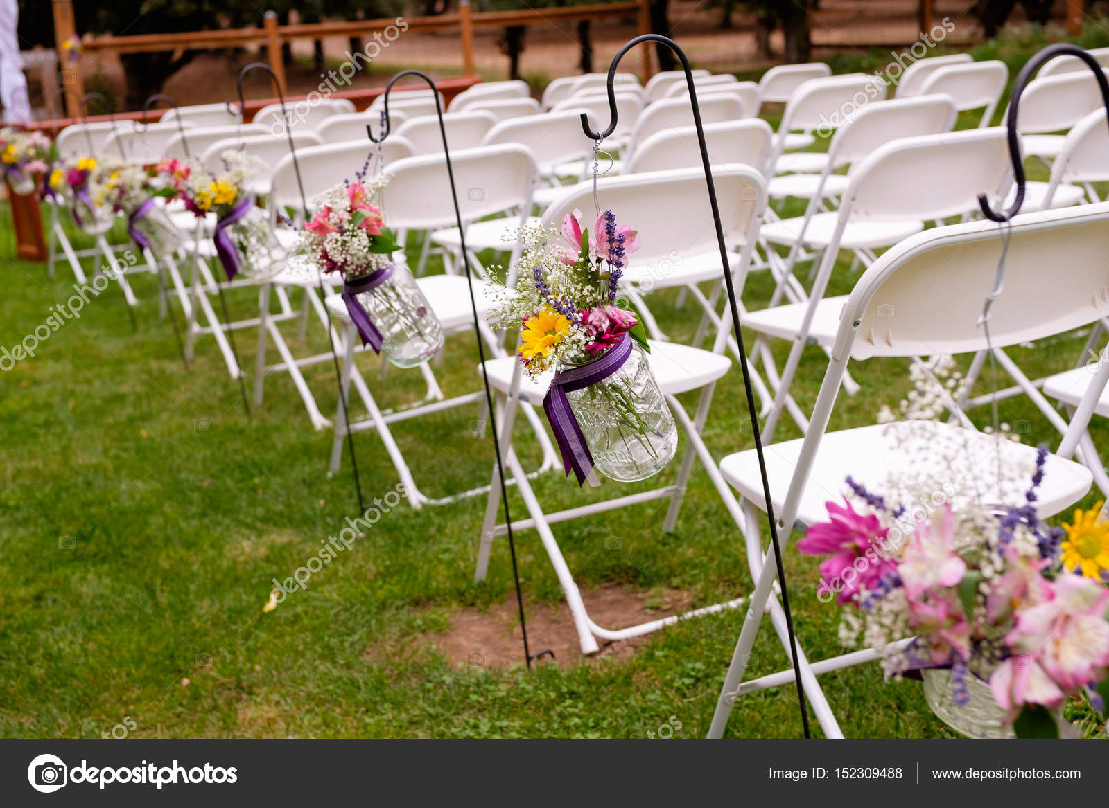 Wedding Venue Chairs and Ceremony Seating — Stock Photo