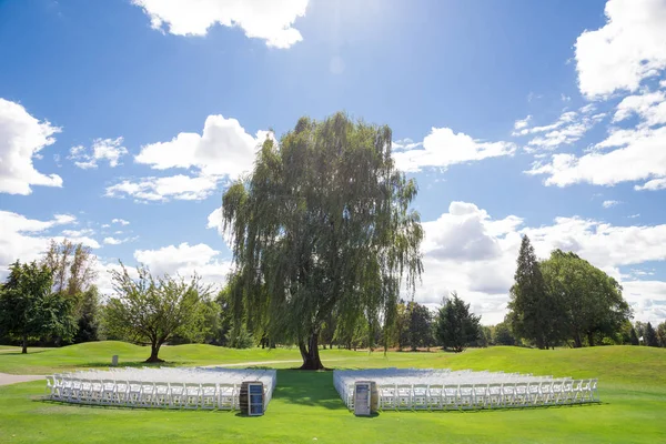 Golfové hřiště místo konání svatby — Stock fotografie