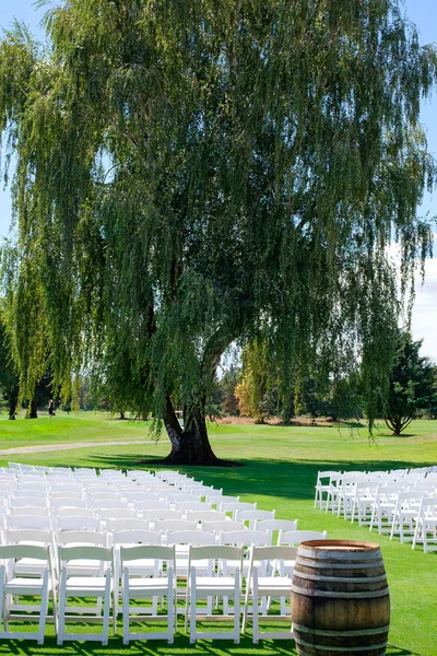 Golfbana bröllopssällskap — Stockfoto