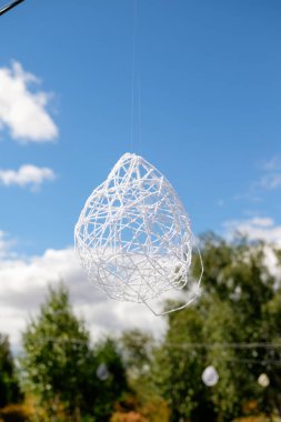 Düğün resepsiyonu dekor asılı