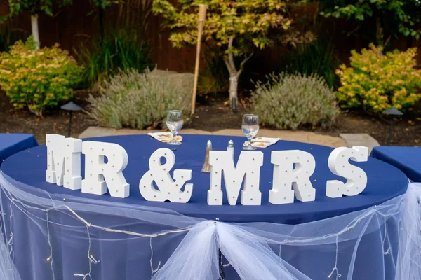 Wedding Reception Sign Decor — Stock Photo, Image