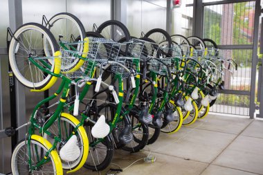 Bike Share Racks at University of Oregon clipart