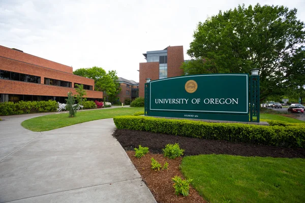 Znak kampusu University of Oregon — Stock fotografie