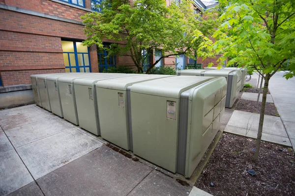 Covered Bike Lockers — Stock Photo, Image