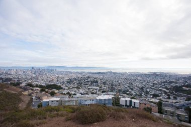 İkiz Tepeler San Francisco şehir manzarası