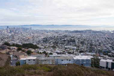 İkiz Tepeler San Francisco şehir manzarası