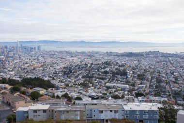 İkiz Tepeler San Francisco şehir manzarası