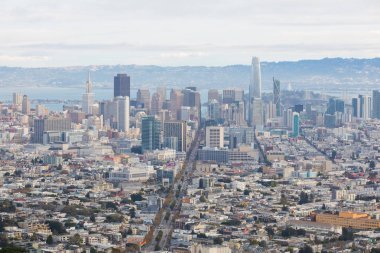 İkiz Tepeler San Francisco şehir manzarası