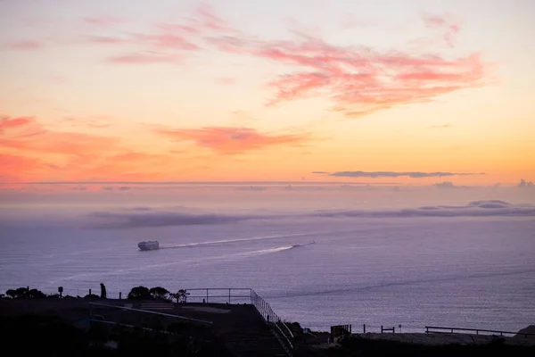 Puesta de sol en la bahía de San Francisco — Foto de Stock