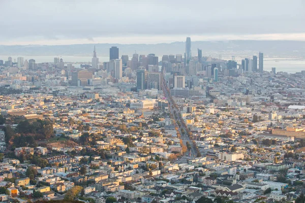 San Francisco City Skyline from Twin Peaks — Stock Photo, Image