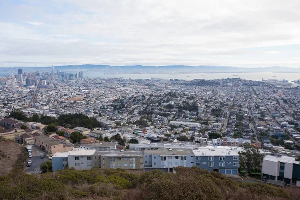 San Francisco City Skyline from Twin Peaks — Stock Photo, Image