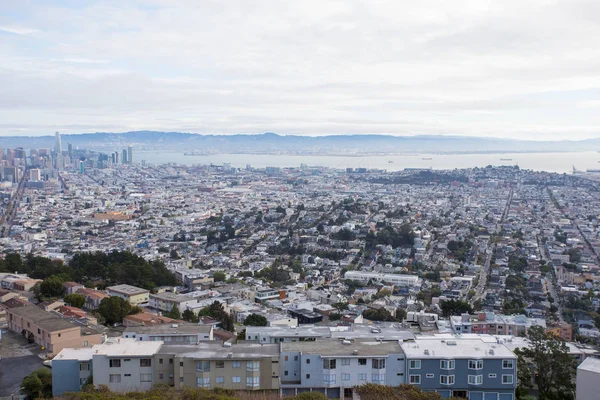 Сан Франциско Сіті горизонт від Твін Пікс — стокове фото