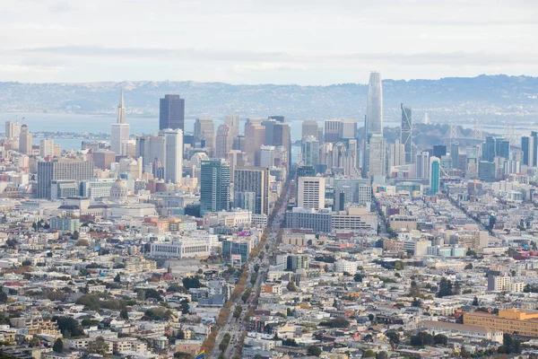 San Francisco City Skyline from Twin Peaks — Stock Photo, Image