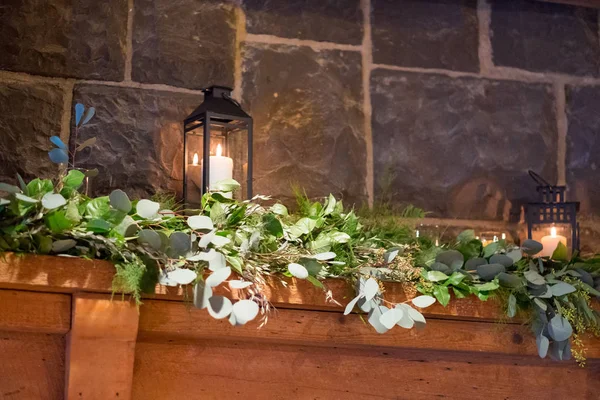 Guirnalda floral en lugar de la boda —  Fotos de Stock