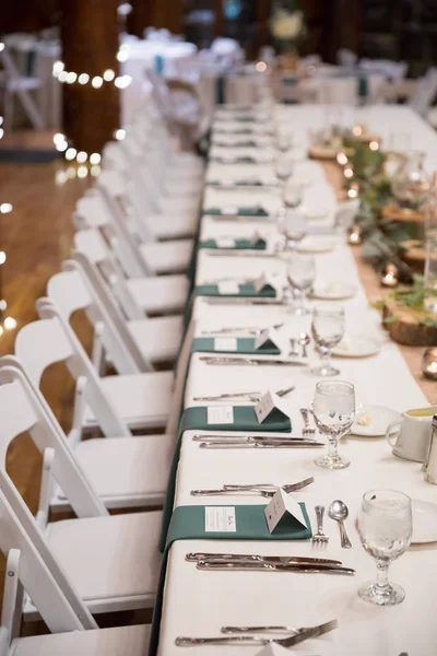 Head Wedding Table at Reception — Stock Photo, Image