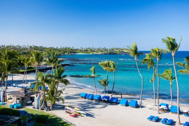 Plaj Cabanas Mauna Lani Bay Hawaii