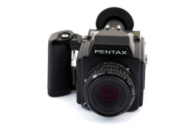 Vintage Film kamera beyaz arka plan izole