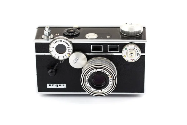 Vintage Filmkamera weiß isolierten Hintergrund — Stockfoto
