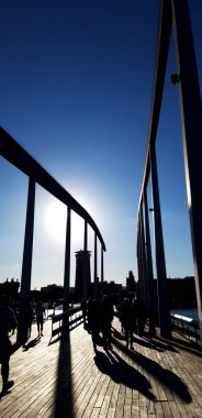 Barselona İspanya 12 Haziran. 2019 Güneşli Gün