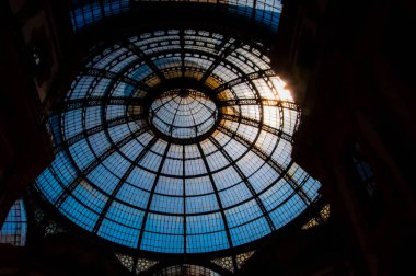 Milan İtalya 16 Haziran. 2019 Cupola Galerisi Vittorio Emanuele II