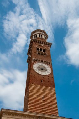 Verona İtalya 'daki Eski Çan Kulesi