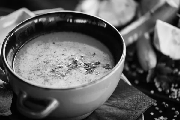 Deliciosa Sopa Tradicional Rumana Con Verduras Frescas Carne Res Pan — Foto de Stock