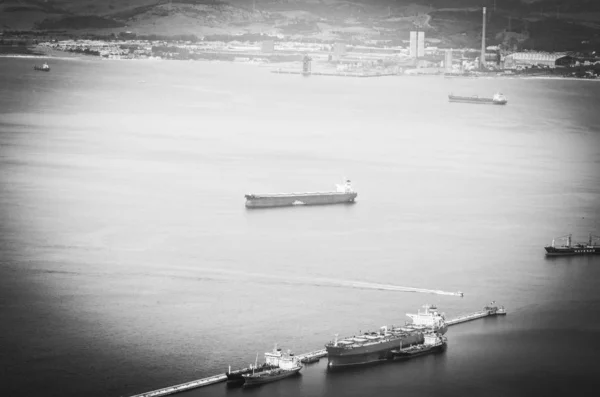 Πανοραμική Θέα Της Gibraltar Πόλης Και Παραδίνεται — Φωτογραφία Αρχείου