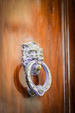 old doors close up view - knobs, design elements, architecture of the ancient doors within the streets of the spanish cities