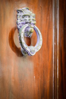 old doors close up view - knobs, design elements, architecture of the ancient doors within the streets of the spanish cities