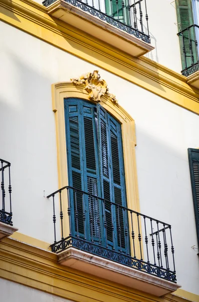 Close Άποψη Των Ιστορικών Δρόμων Των Ισπανικών Πόλεων Αρχιτεκτονικά Κτίρια — Φωτογραφία Αρχείου