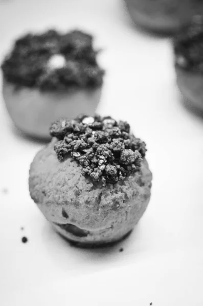 Σπιτική Ποικιλία Από Mini Cakes Νόστιμα Υλικά Φρέσκα Φρούτα — Φωτογραφία Αρχείου