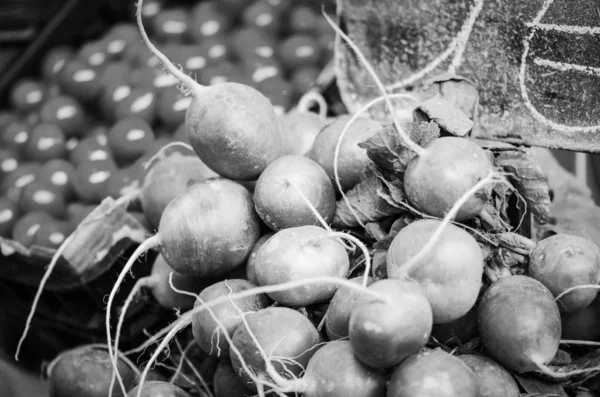 Verduras Frescas Acercan Mercado Local Español —  Fotos de Stock